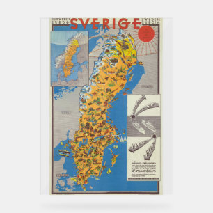 Sweden Map Acrylic Sign