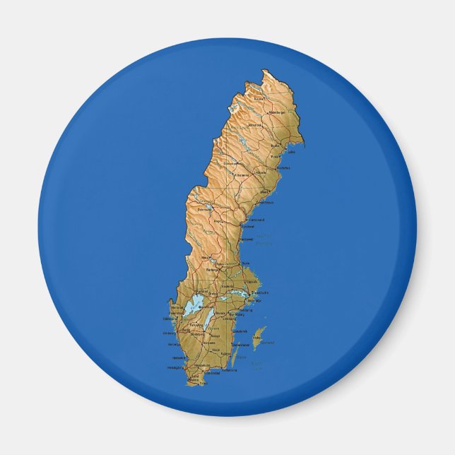 Sweden Map Magnet (Front)