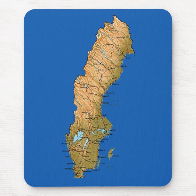 Sweden Map Mousepad (Front)