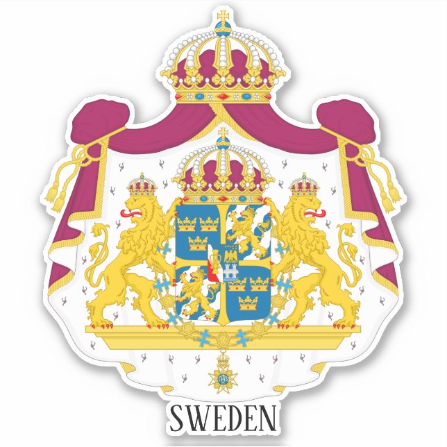 Sweden National Coat Of Arms Patriotic  (Front)