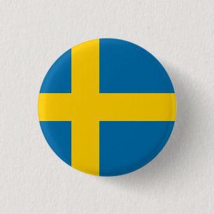 Sweden National Flag 3 Cm Round Badge