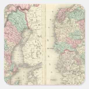 Sweden, Norway, and Denmark 2 Square Sticker