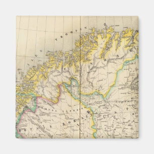 Sweden, Norway Atlas Map Magnet