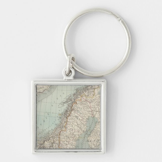Sweden, Norway, Denmark 2 Key Ring (Front)