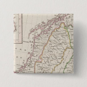 Sweden, Norway, Iceland 15 Cm Square Badge