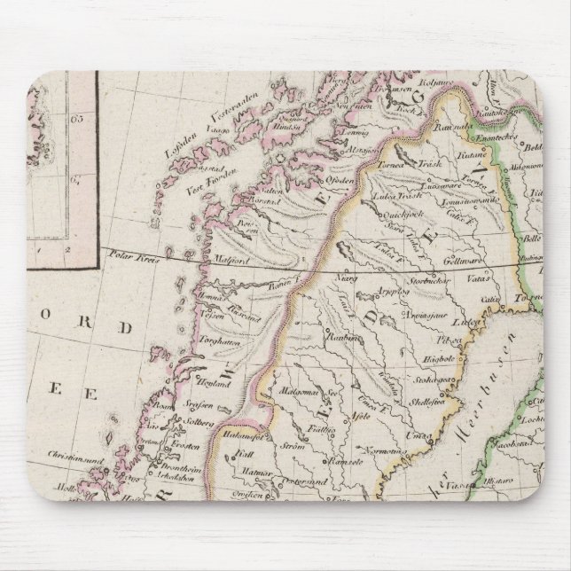 Sweden, Norway, Iceland Mouse Pad (Front)