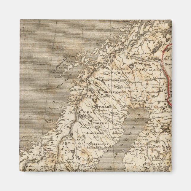 Sweden, Norway Map by Arrowsmith Magnet (Front)