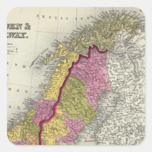 Sweden & Norway Square Sticker