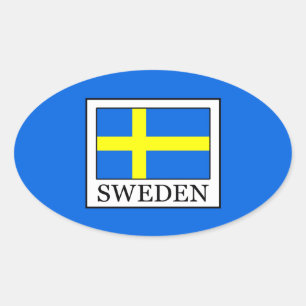 Sweden Oval Sticker