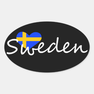 Sweden Oval Sticker