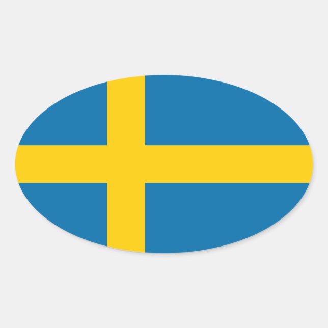 Sweden Oval Sticker (Front)