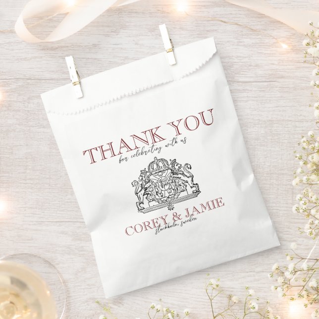 Sweden Passport Favour Bag (Clipped)