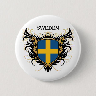 Sweden [personalise] 6 cm round badge