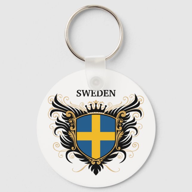 Sweden [personalise] key ring (Front)