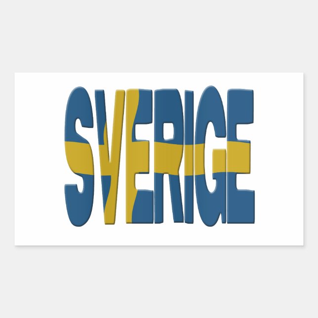 Sweden Rectangular Sticker (Front)
