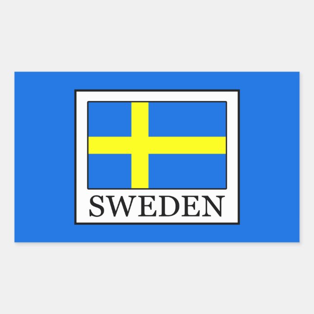 Sweden Rectangular Sticker (Front)