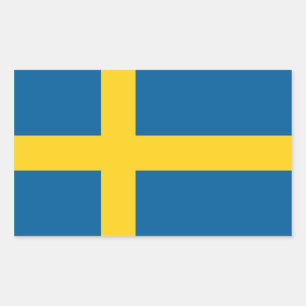 SWEDEN RECTANGULAR STICKER