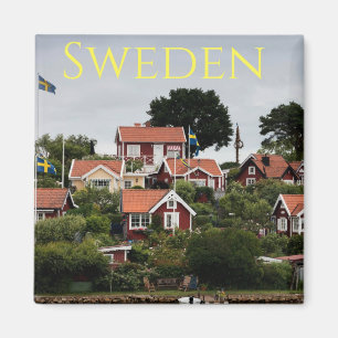 Sweden Red Houses Souvenir Magnet