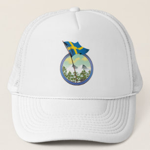 Sweden retro logo trucker hat
