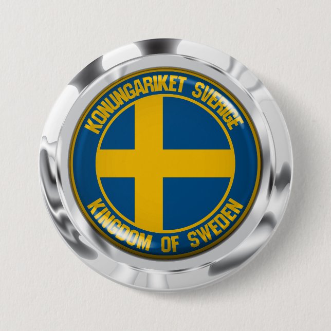 Sweden Round Emblem 7.5 Cm Round Badge (Front)