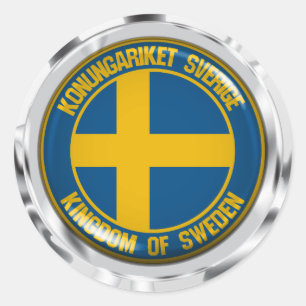 Sweden Round Emblem Classic Round Sticker