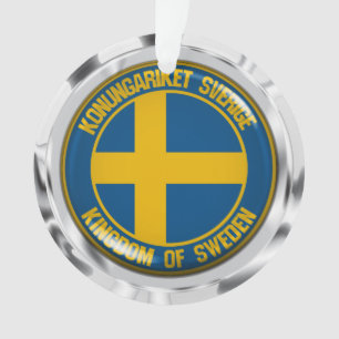Sweden Round Emblem Ornament