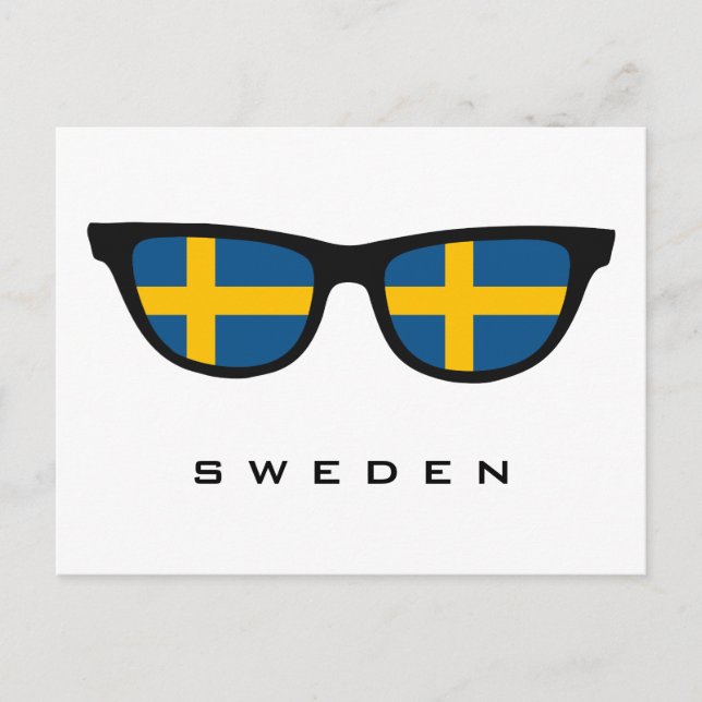 Sweden Shades custom text & colour postcard (Front)