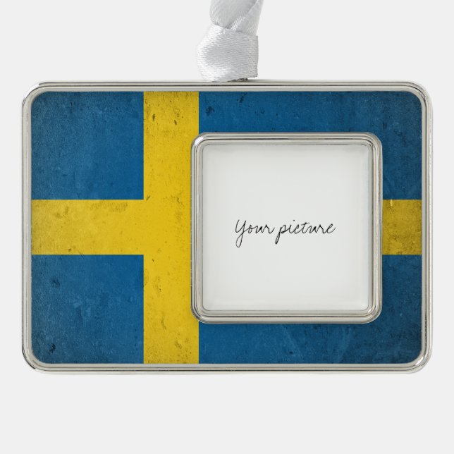 Sweden Silver Plated Framed Ornament (Front)