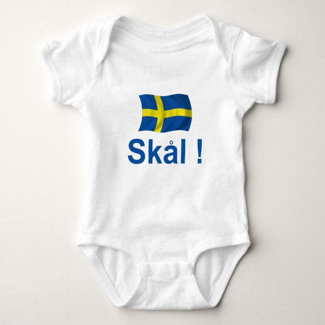 Sweden Skal! Baby Bodysuit (Front)