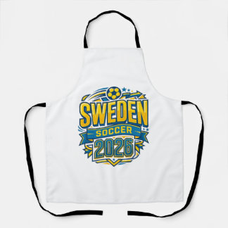 Sweden Soccer 2026 Soccer Bold Country Typography  Apron