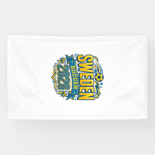 Sweden Soccer 2026 Soccer Bold Country Typography Banner