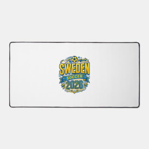 Sweden Soccer 2026 Soccer Bold Country Typography Desk Mat