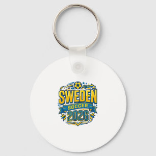 Sweden Soccer 2026 Soccer Bold Country Typography Key Ring