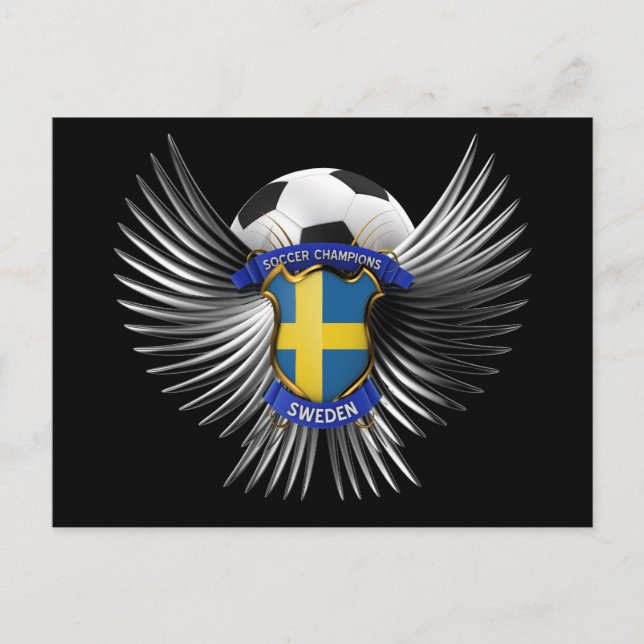Sweden Soccer Champions Postcard (Front)