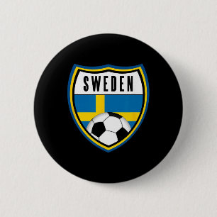 Sweden Soccer Jersey Swedish Flag 6 Cm Round Badge