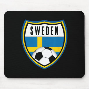 Sweden Soccer Jersey Swedish Flag Mouse Pad