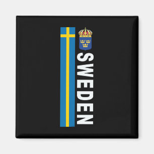 Sweden Soccer-style Swedish Flag Design Magnet