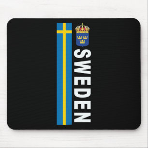 Sweden Soccer-style Swedish Flag Design Mouse Pad