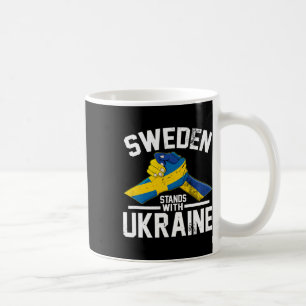 Sweden Stands With Ukraine Ukrainian Swedish Flag  Coffee Mug