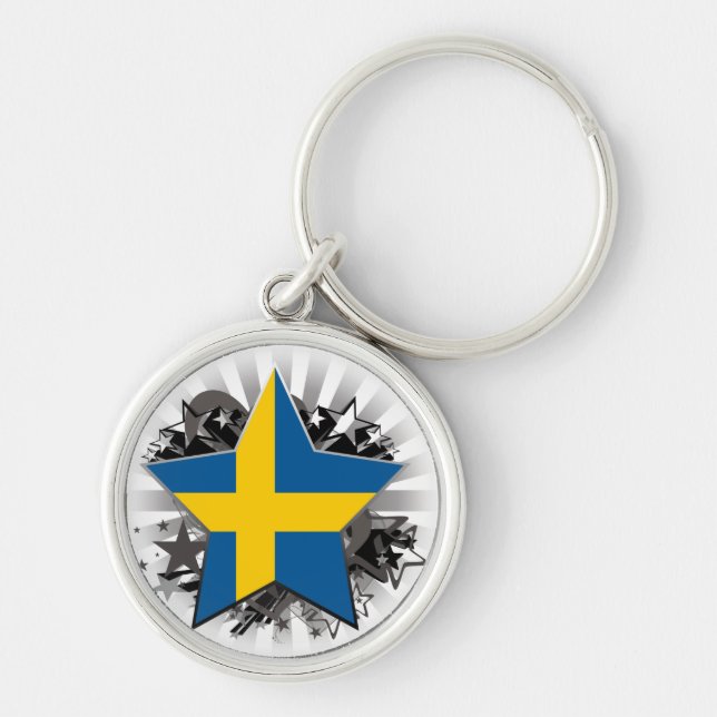 Sweden Star Key Ring (Front)