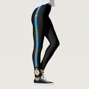 Sweden stripes flag leggings