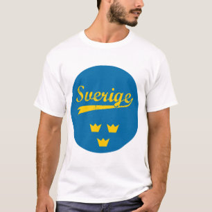 Sweden, Sverige, 3 crowns, sticker, circle (2) T-Shirt