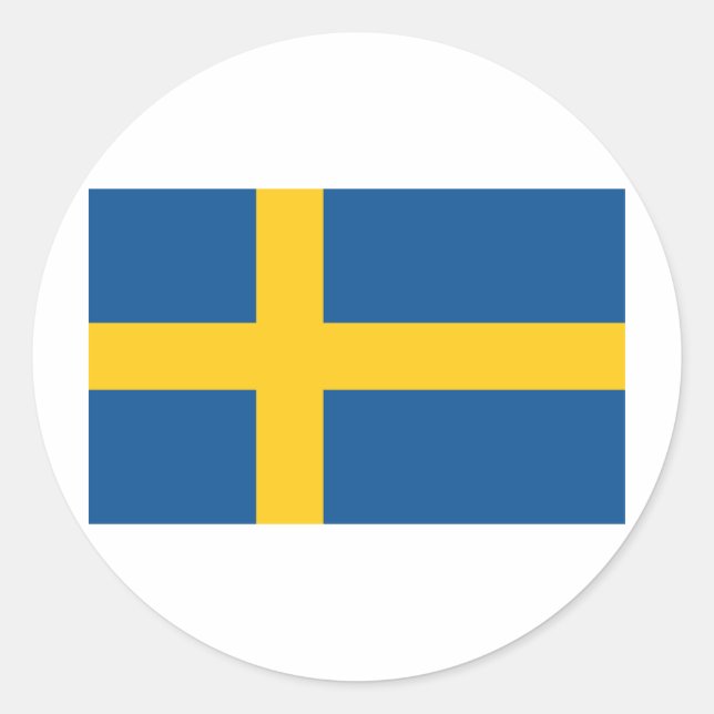 Sweden / Sverige Classic Round Sticker (Front)