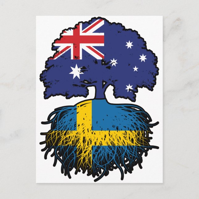 Sweden Swedish Australian Australia Tree Roots Postcard (Front)