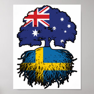 Sweden Swedish Australian Australia Tree Roots Poster