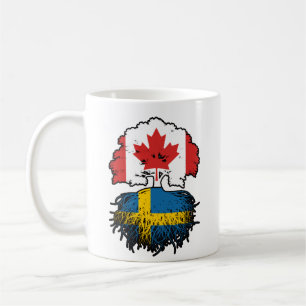 Sweden Swedish Canadian Canada Tree Roots Flag Coffee Mug