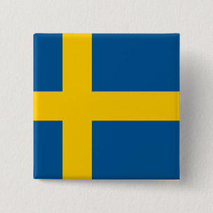 Sweden (Swedish flag) 15 Cm Square Badge