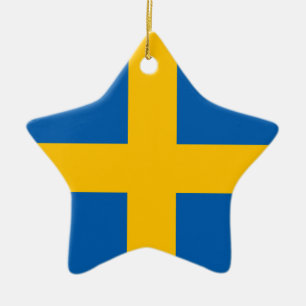 Sweden - Swedish Flag Ceramic Tree Decoration