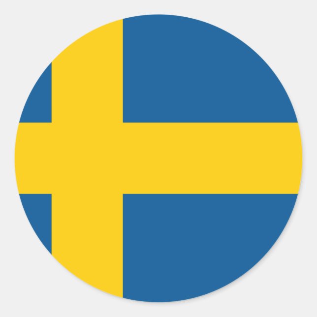Sweden (Swedish) Flag Classic Round Sticker (Front)