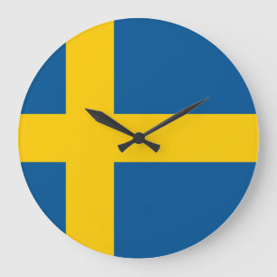 Sweden (Swedish) Flag Large Clock